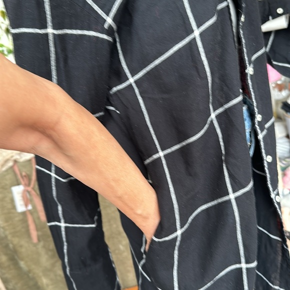 Dress shirt or to shirt Button-down Cotton flannel sift cosy Essential tunic - Picture 5 of 6